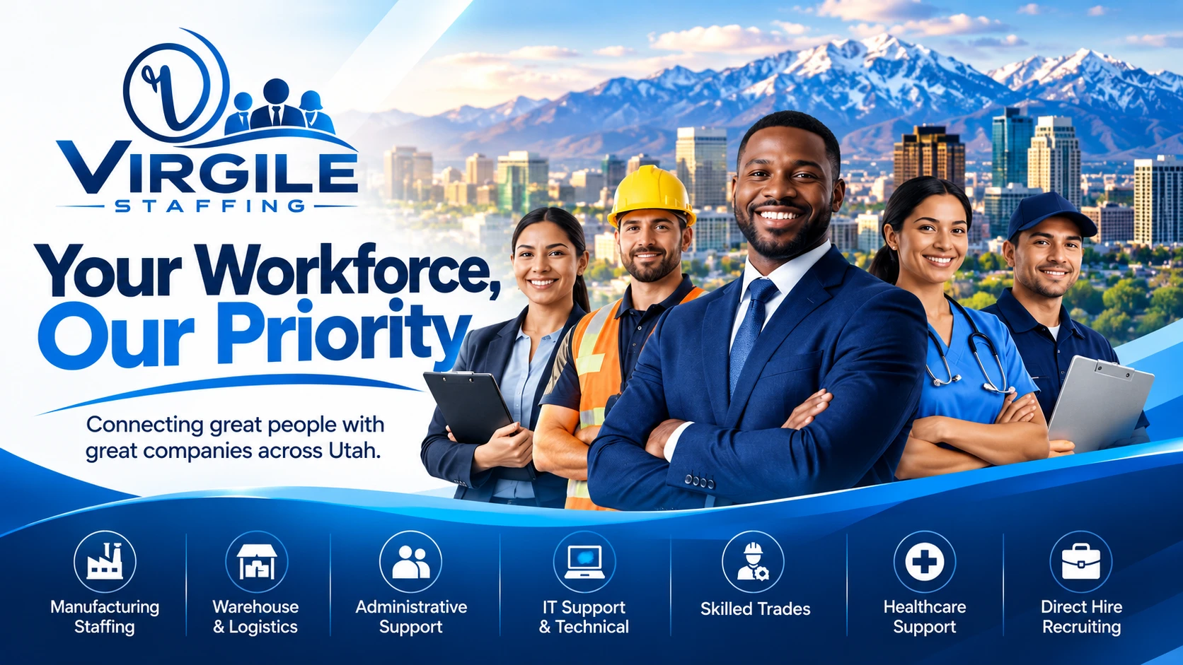Virgile Staffing industries: manufacturing, warehouse and logistics, administrative, IT, skilled trades, and direct hire recruiting